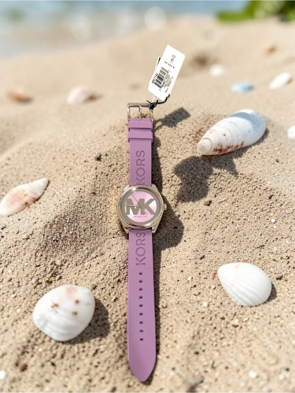 Michael Kors Janelle Lavender Silicone Strap Watch with Silver Accents (NWT) - Picture 5 of 6